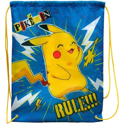 Pokémon - Gymtas - Zwemtas - pikachu - 40cm - Blauw en Geel