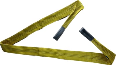 2 stuks polyester hijsband. Maximale belasting: 3 ton. Lengte: 3 meter. Kleur: Geel.