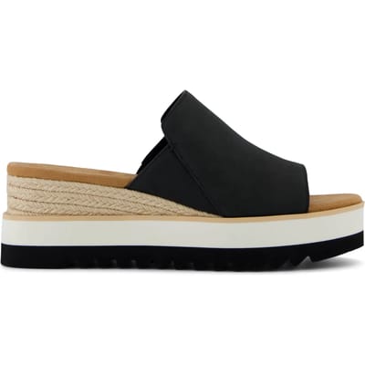 Vrouwelijke leren platformslippers Toms Diana