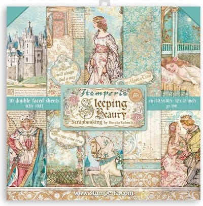 Stamperia Sleeping Beauty 12x12 Inch Paper Pack (SBBL89)