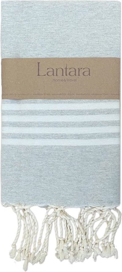 Lantara Provence - Hamamdoek - Lichtgrijs - 100x200cm - Katoen - Cadeautip