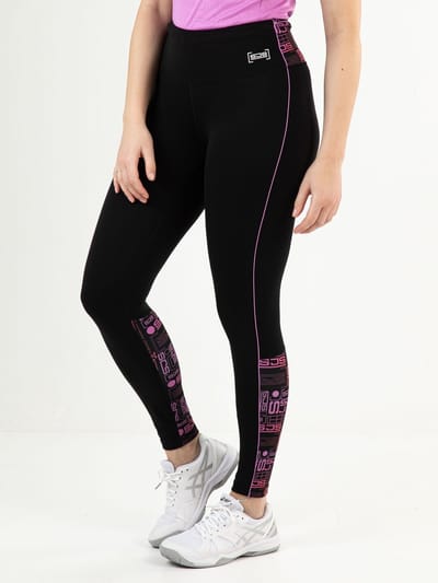 Sjeng Sports YVA - Maat: XS Zwart - Padel Legging Vrouwen - Sportlegging - 68% polyamide, 32% elastaan