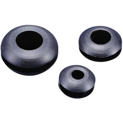 TRU COMPONENTS TC-GMR3225203 Kabeldoorvoering Open Klem-Ø (max.) 25 mm Plaatdikte (max.) 1.5 mm PVC Zwart 100 stuk(s)
