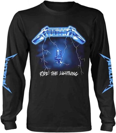 Metallica Longsleeve shirt -S- Ride The Lightning Zwart