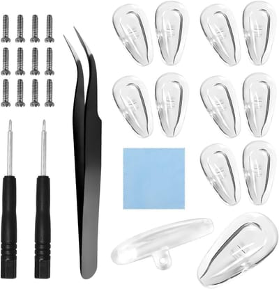 Nose Pads Vervanging - Bril Onderdelen - Bril Comfortabel Dragen - Zacht en Antislip - 14 x 7.5mm - Transparant