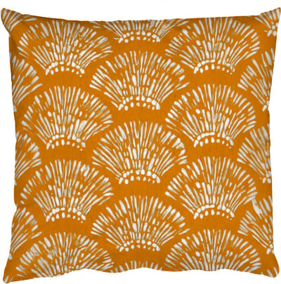 Sierkussens - Kussentjes Woonkamer - 50x50 cm - Waaierachtige motieven - Geel - Vintage