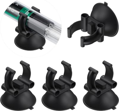 Aquarium Verwarmingsbeugels met Zuignappen en Klemmen - Set van 12 voor Stabiele Bevestiging van Verwarmingsstaven in Aquariums