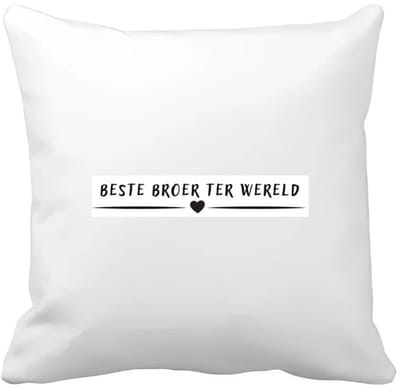 Akyol - beste broer ter wereld Kussen hoes - Broer - brother - leuk cadeau voor je broer - 40 bij 40 cm