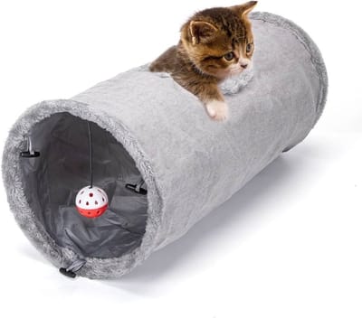 Nobleza Katten speeltunnel - Luxe kattentunnel - Pluche details - Lengte 60 cm