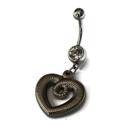 Aramat Jewels | Piercings | Stalen Hart Navelpiercing | | | |14mm | Staal | Volwassenen | Verkleurd niet