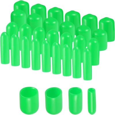 Rubberen Eindkappen Set van 40 Stuks - Ronde Beschermhoezen in 3 mm, 6 mm, 9 mm en 12 mm voor Draadbescherming en Veiligheid