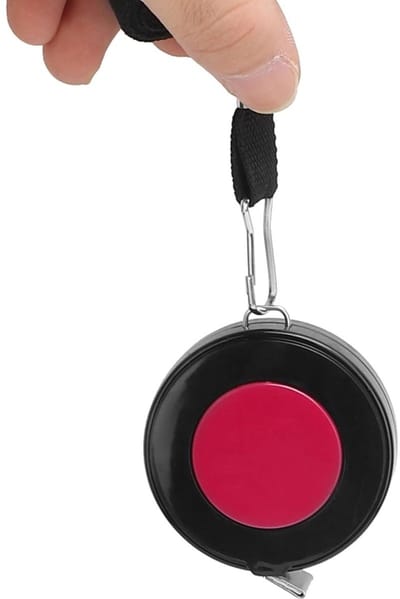Generic Flexibel Intrekbaar Lichaamsmeetlint 150 Cm voor Het Meten van Taille en Kleermakersgebruik Zacht Stoffen Materiaal met Dubbele Schaal (rood)