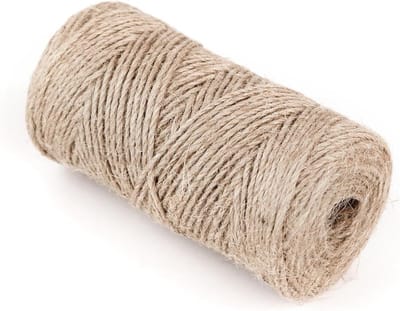 Jute Touw 2mm x 100m - Natuurlijk Bruin Jute Draad voor Creatieve Klussen, Tuinieren en Decoratie