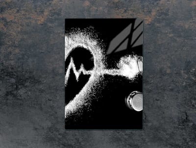 TMK ArtDeko 35x52 - Snijplank - Geharde Glaspanel - Serce Thema