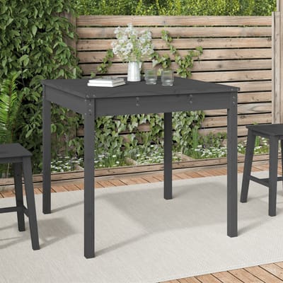 vidaXL - Tuintafel - 82,5x82,5x76 - cm - massief - grenenhout - grijs