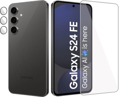 ChiGuard Screenprotector + Camera beschermglas geschikt voor Samsung Galaxy S24 FE Screenprotector - Beschermglas - Camera - Curved - GuardCover