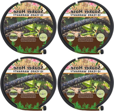 Soaker slang - Tuinslang bewatering - Planten water geven - Gelijkmatige waterverdeling - 4 stuks 3 meter - Zwart