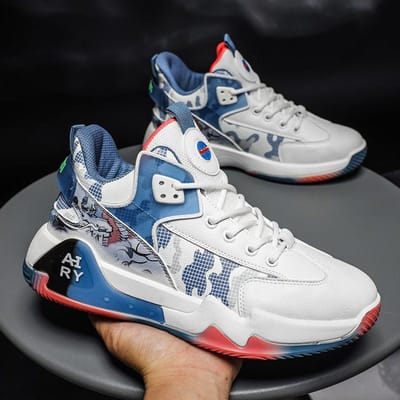 Herfst Nieuwe High-top Herenschoenen Ademend Leer Casual Sport Dikke zool Daddy Schoenen Trendy Alles-match Hoogteverhogende Basketbalschoenen 44