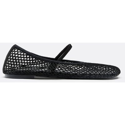 Stradivarius Mesh ballerina’s met bandje  Zwart 35