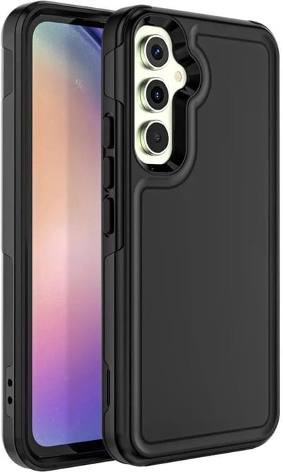 Hoesje Geschikt voor Samsung Galaxy A54 - Compatibel met MagSafe - Back Cover met Magneet - Dual-Layer Hybride Case Zwart