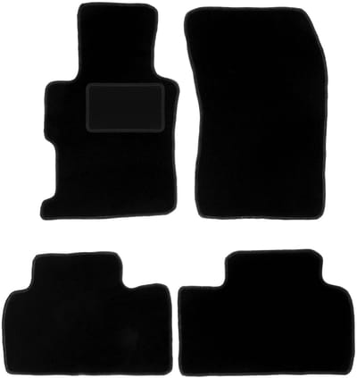 Zwarte velours vloermatten voor: Honda Civic IX sedan (2011-2016)