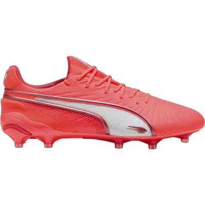 Puma Voetbalschoenen voor kinderen, model King Ultimate Firm Ground (Gloeiend rood)