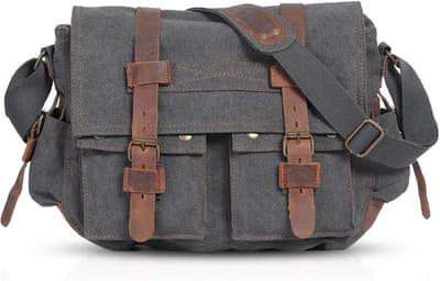 Tarpaulin Draagtas voor 14 Inch Laptop - Unisex Schoudertas voor School, Werk & Reizen