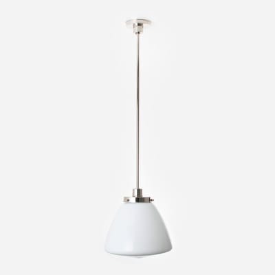 Hanglamp Schoolbol Large 20's Nikkel - Art Deco Trade
