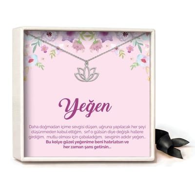 Pera Jewelry - 925 sterling zilveren Lotus ketting - Lotus Kolye – Yeğen - Collier - Ketting Dames - Ketting met Hanger