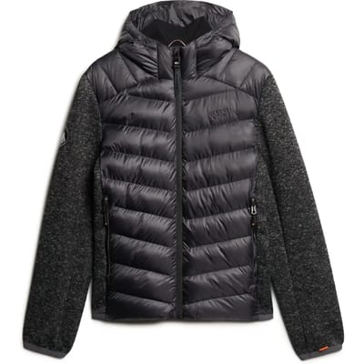 Superdry - Gebreide Hybrid Storm jas met capuchon - Heren - Gewatteerde jassen