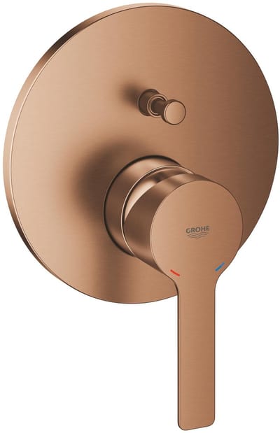 GROHE Lineare New Badmengkraan Afbouwset – Inbouw – 2-weg omstelling – SilkMove 46mm – Geborsteld Warm Sunset