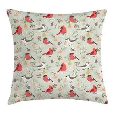 ABAKUHAUS Kussenhoes – Winterdecoraties – 45x45 cm – Groen/Multicolor