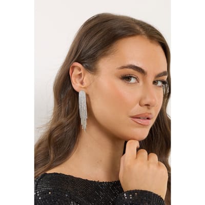 Yours Statement Oorbellen Met Zilveren Diamantensize One Size