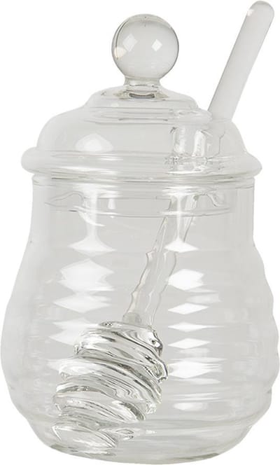 Clayre & Eef Voorraadpot Ø 10x14 cm Glas Rond Voorraadbus