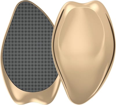 Voor Voetvijl - 2-in-1 Nano Glass - Voetvijl Eeltverwijderaar Set - Eeltrasp - Eeltvijl - Voetverzorging - Eeltschaaf - Rasp - Voor Natte En Droge Voeten - Likdoorn - Eksteroog - Pedicure - Professionele Eeltverwijderaar - Verwijder Dode Huid - Goud
