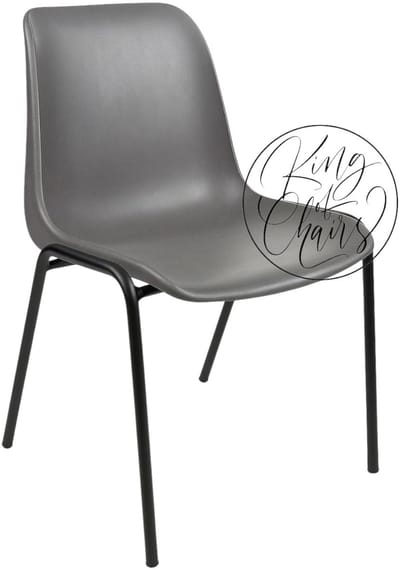 Kantinestoel Helene Antraciet - zwart onderstel kantinestoel stapelstoel kuipstoel vergaderstoel tuinstoel kantine stoel stapel stoel tuin stoel kantinestoelen stapelstoelen kuipstoelen arenastoel schoolstoel bezoekersstoel Everardo