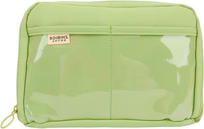 Groot Pennenetui - Opberg etui - Maximale Organisatie - 12 Transparante Vakken - 25 x 19 cm - Groen