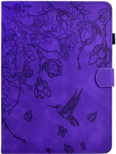 Bescherm-Etui Map Cover geschikt voor Apple iPad 10 - 11 - A16 - 10.9 - Kolibrie - Paars - A2696