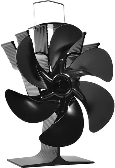 CRLYN® Houtkachel Ventilator - Kachelventilator - Haard - Zwart