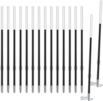 Balpenvullingen 60 Stuks - Blauw/Zwart - 1,0 mm Lijndikte - Kunststof - Speciaal Voor Transport - Cadeau Voor Vrienden - Penvullingen