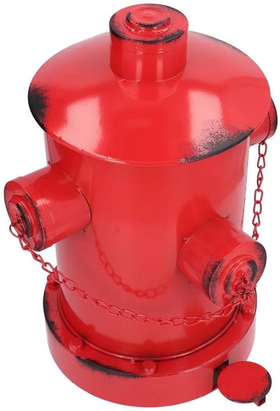 Afvalemmer van ijzer in vintage-stijl met brandwerende hydrant - Industriële decoratie voor thuis - Uniek en hoogwaardig ontwerp