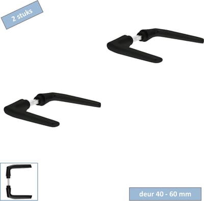 Starx Deurkrukken Duim – Set van 2 – Matzwart Aluminium Deurklinken – Zonder Rozet – Voor Binnendeuren 40-60 mm
