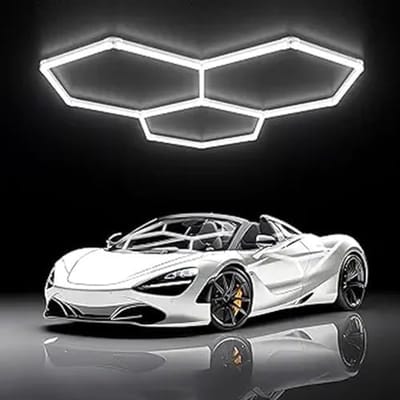 Hexagon LED Lamp - Werkplaats Verlichting - Auto Detail - Energiebesparend - 15 Stuks - Natuurlijk Wit