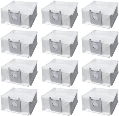 12 Pack Stofzak - Accessoires geschikt Voor Roidmi EVE Plus Robot Stofzuiger - Synthetische Stofzuigerzak