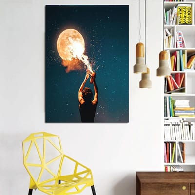 DINGPU Peinture diamant 5D à faire soi-même, broderie complète au point de croix, décoration d'intérieur 20X30CM