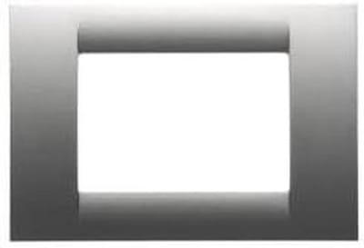 Afdekraam - Wandplaat - Stopcontact Afdekken - Titanium Metallic - 12P - Zilver
