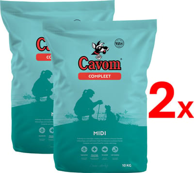 Cavom compleet Midi - geperste brokken - 2x 10kg - Voordeelverpakking