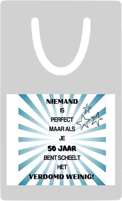 Hacebo® - 50 jaar Sarah en Abraham cadeau - metalen boekenlegger- Hoera 50 jaar - Jubileum man en vrouw - met opdruk - Grappige tekst - Jarig - Verjaardag - Grappige tekst Bladwijzer boekenleggers - 7.6 cm x 5cm