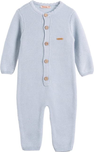 Minora gebreide baby kleding jongens-Unisex boxpakje-Kraamcadeau - Babyshower-Newborn overalls winter- Blauw 9/12 Maanden- Sinterklaas