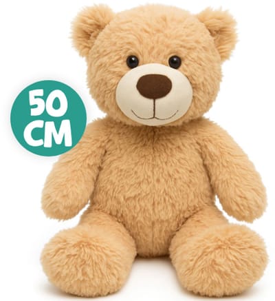 Teddybeer Bart (Beige) Pluche Knuffel Knuffelbeer 50 cm - speelgoed knuffels voor kinderen jongens meisjes - beer bear brown xxl - valentijn valentijnsdag valentijnscadeau kado voor hem haar - grote teddy beer